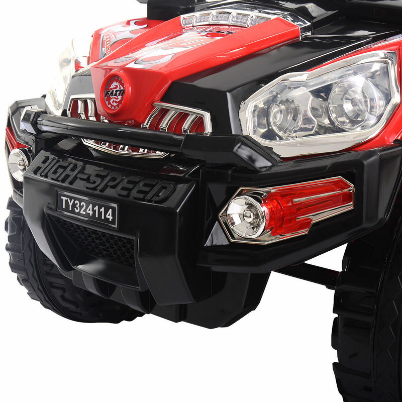 12V Kids Ride On Truck Car with MP3, RC Remote Control, LED Lights, and Music