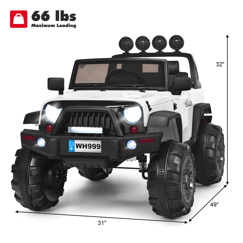 12V Kids Ride on Truck with 2.4GHz Remote Control - Electric Vehicle for Children