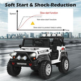12V Kids Ride On Truck with Remote Control, LED Lights, 3-Speeds, and Music