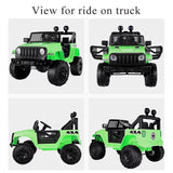 12V Kids Ride-On Truck with Remote Control, LED Lights, and 3 Speed Options