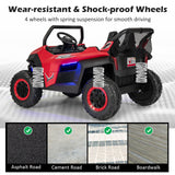 12V Kids Ride On UTV with Suspension, Lights & Music - RC Electric Vehicle for 2 Children