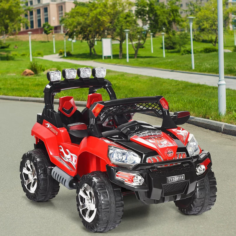 12V Kids SUV Ride-On Toy Car with MP3, RC Remote, LED Lights, and Music