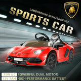 12V Lamborghini Kids Electric Ride On Car with Remote Control, MP3 Player & LED Lights