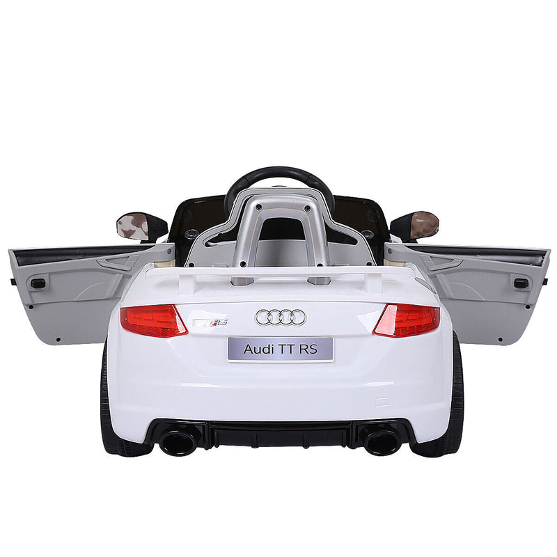 12V Licensed Audi TT RS Electric Ride On Car with Remote Control for Kids - White
