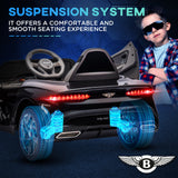 12V Licensed Bentley Bacalar Kids Ride on Car with Butterfly Doors in Black