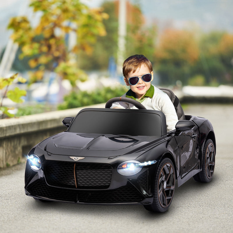 12V Licensed Bentley Bacalar Kids Ride on Car with Butterfly Doors in Black