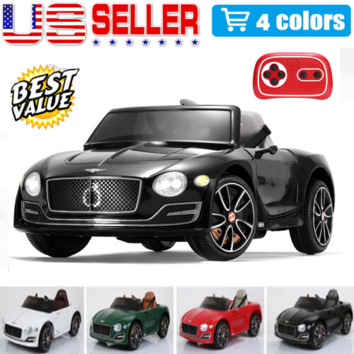 12V Licensed Bentley Style Electric Ride-On Car with LED Lights and Remote Control for Kids