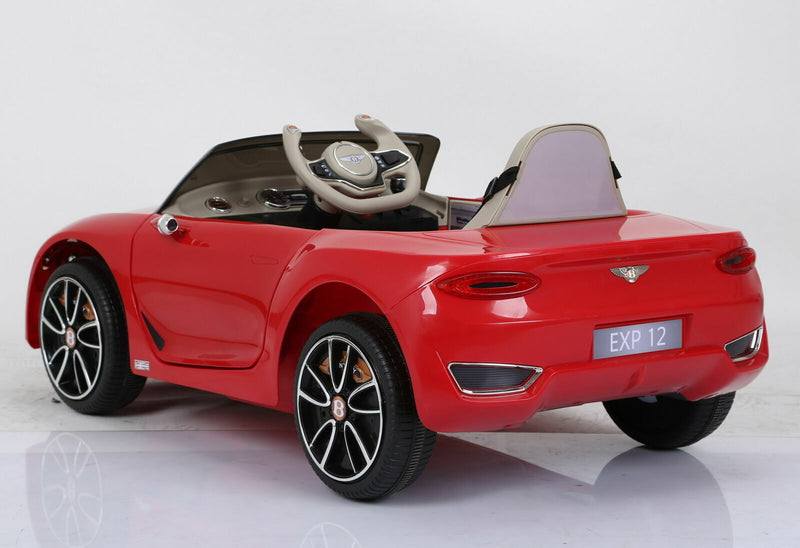 12V Licensed Bentley Style Electric Ride-On Car with LED Lights and Remote Control for Kids
