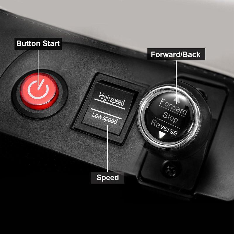 Premium Bentley Style Kids Electric Ride On Car with LED Lights and Remote Control - Black