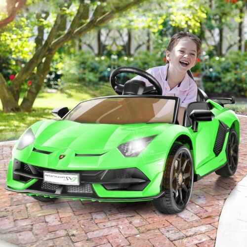 12V Licensed Lamborghini Aventador Electric Ride-On Sports Car for Kids