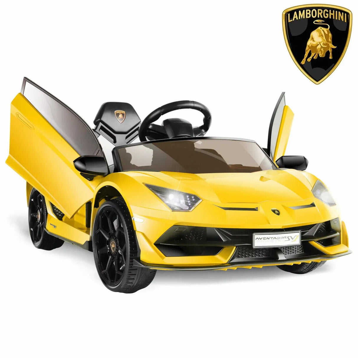 Magic Cars® 12V Lamborghini Aventador Style SVJ Ride-On Car for Kids - Electric Vehicle With Wireless Parental Control