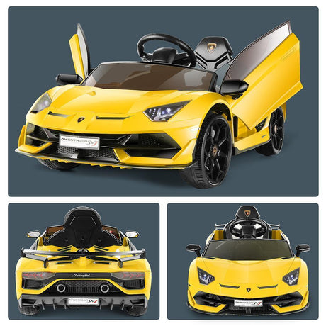 12V Licensed Lamborghini Electric Ride-On Toy with Remote Control for Kids