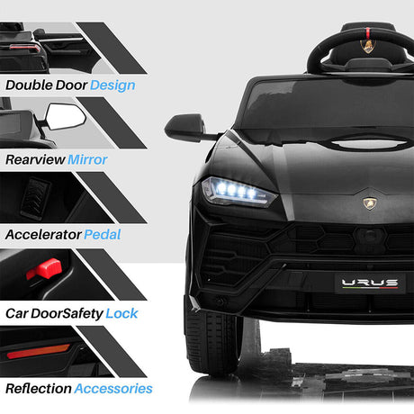 12V Licensed Lamborghini Ride On Car - Battery Powered Sports Car Toy for Kids
