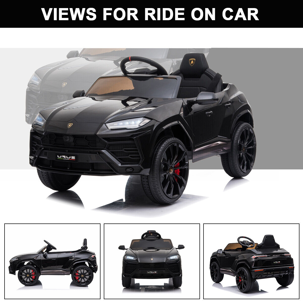 12V Licensed Lamborghini Ride On Car - Battery Powered Sports Car Toy for Kids