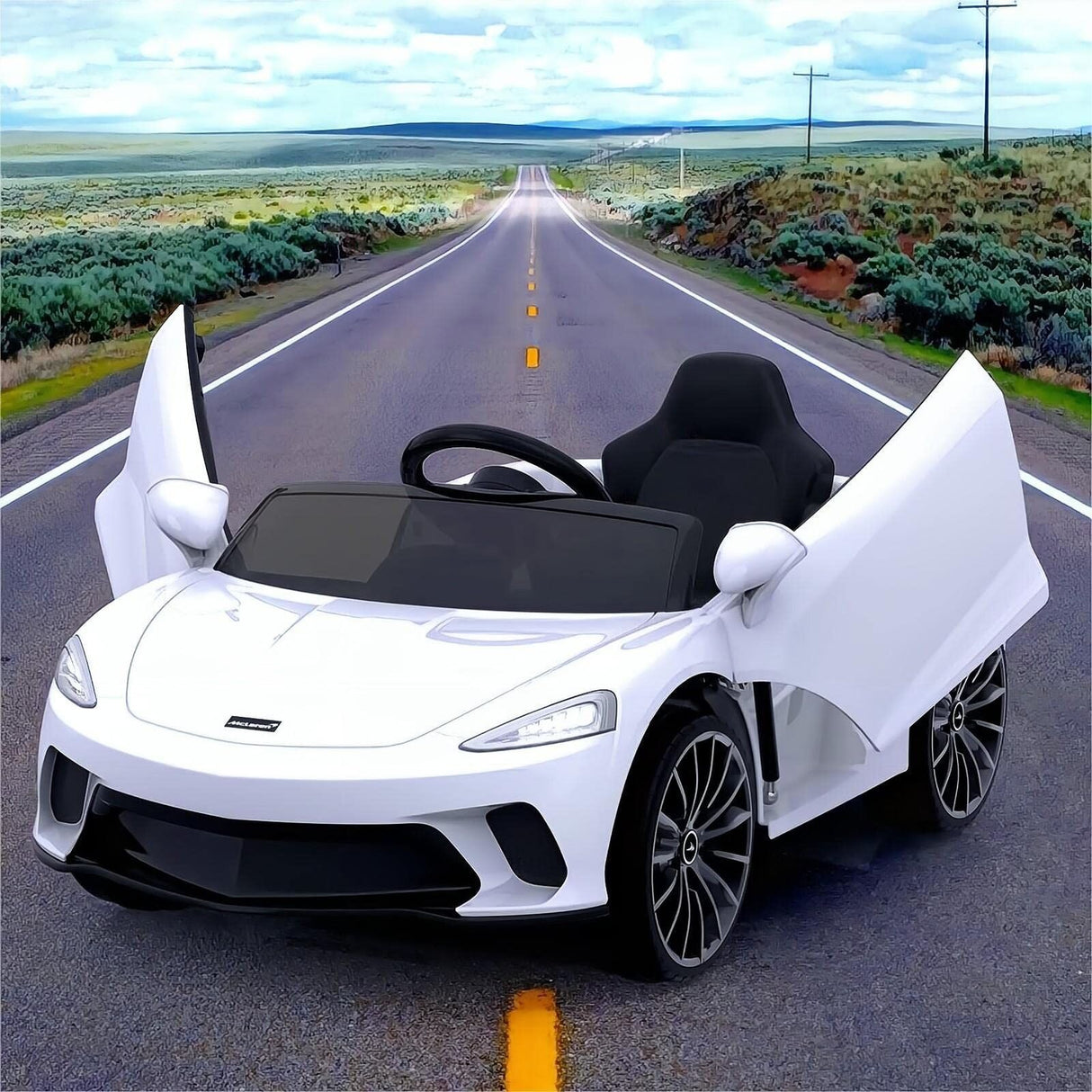 12V Licensed McLaren Battery Powered Sports Car for Kids - Officially Licensed Ride on Toy