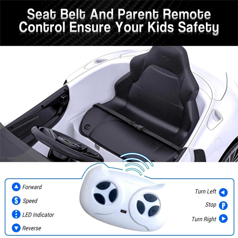 12V Licensed McLaren Battery Powered Sports Car for Kids - Officially Licensed Ride on Toy