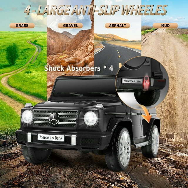 12V Licensed Mercedes-Benz G500 Electric Car Toy with Remote Control for Kids