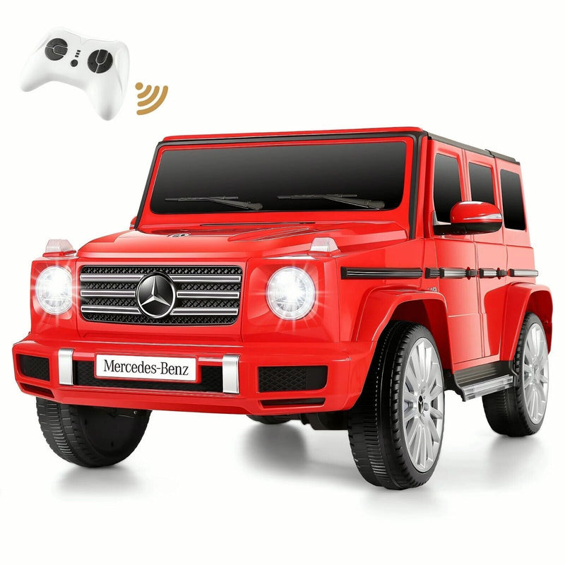 Licensed Mercedes Benz G500 4WD Electric Ride On Car for Kids with Remote Control and LED Lights - 12V