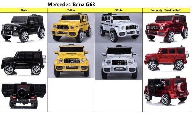 12V Licensed Mercedes Benz G63 Kids Ride On Car with Remote Control and Openable Doors