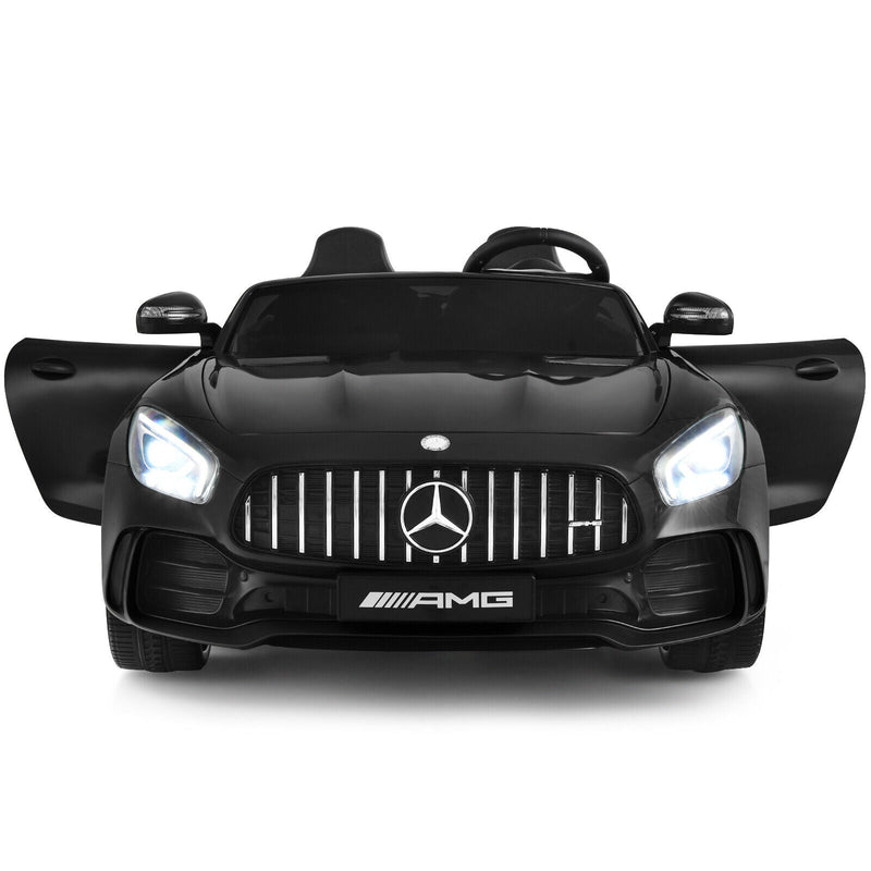 12V Mercedes Benz AMG GTR Kids Ride On Car with Remote Control and LED Lights in Black