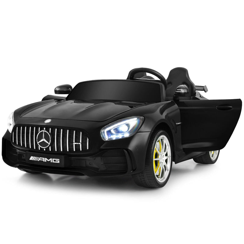 12V Mercedes Benz AMG GTR Kids Ride On Car with Remote Control and LED Lights in Black