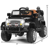 12V MP3 Kids Ride On Truck Car with Remote Control, LED Lights, and Music
