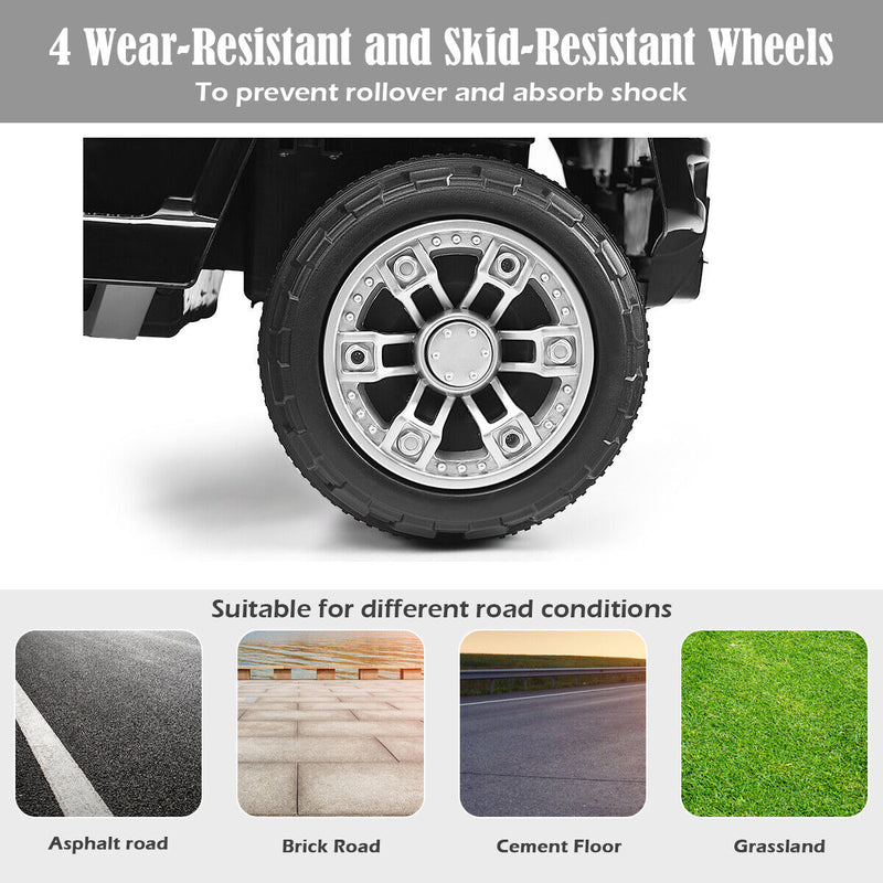 12V MP3 Kids Ride On Truck Car with Remote Control, LED Lights, and Music - Brand New Toy