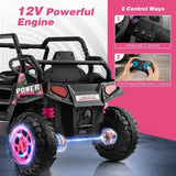 12V Off-Road Truck Ride-On Toy for Kids with Remote Control, LED Lights, and Music