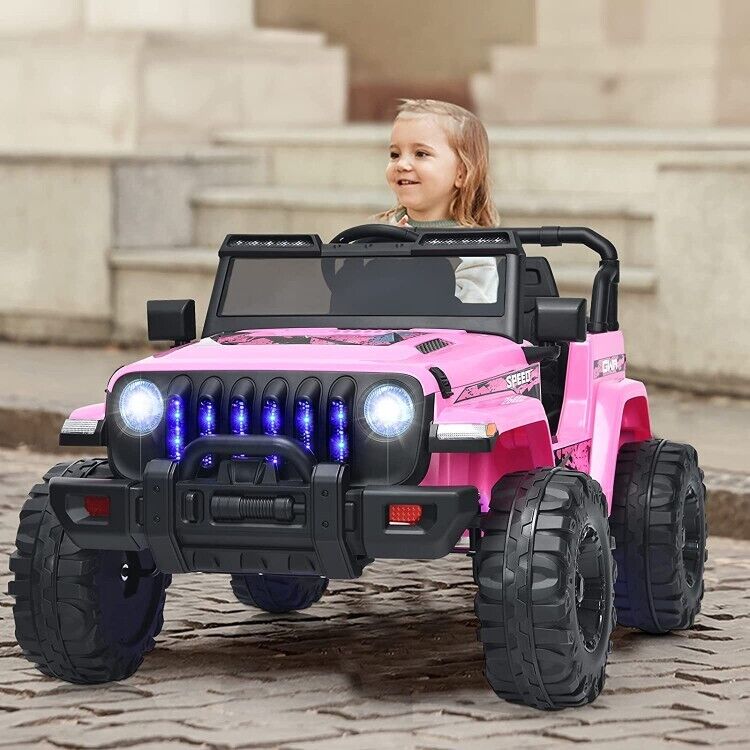 12V Pink Electric Jeep Truck for Kids with 2.4G Remote Control