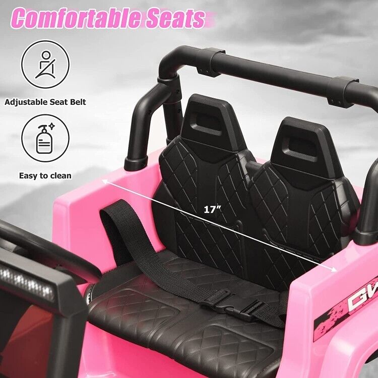 12V Pink Electric Jeep Truck for Kids with 2.4G Remote Control