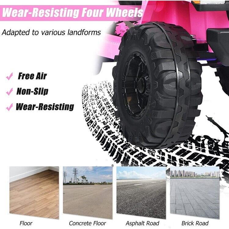 12V Pink Electric Jeep Truck for Kids with 2.4G Remote Control