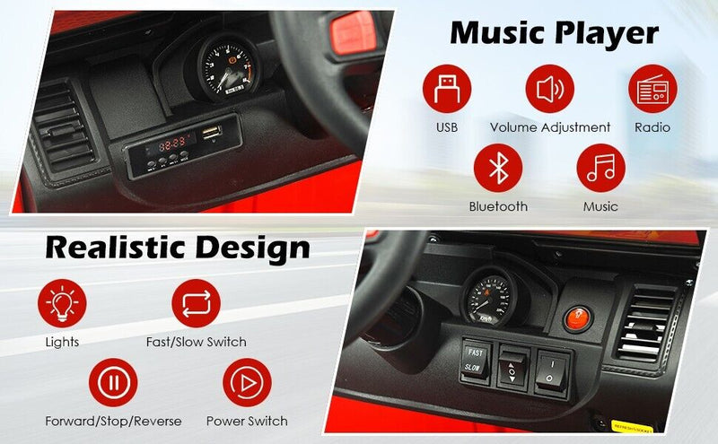 12V Pink Electric Jeep Truck for Kids with 2.4G Remote Control