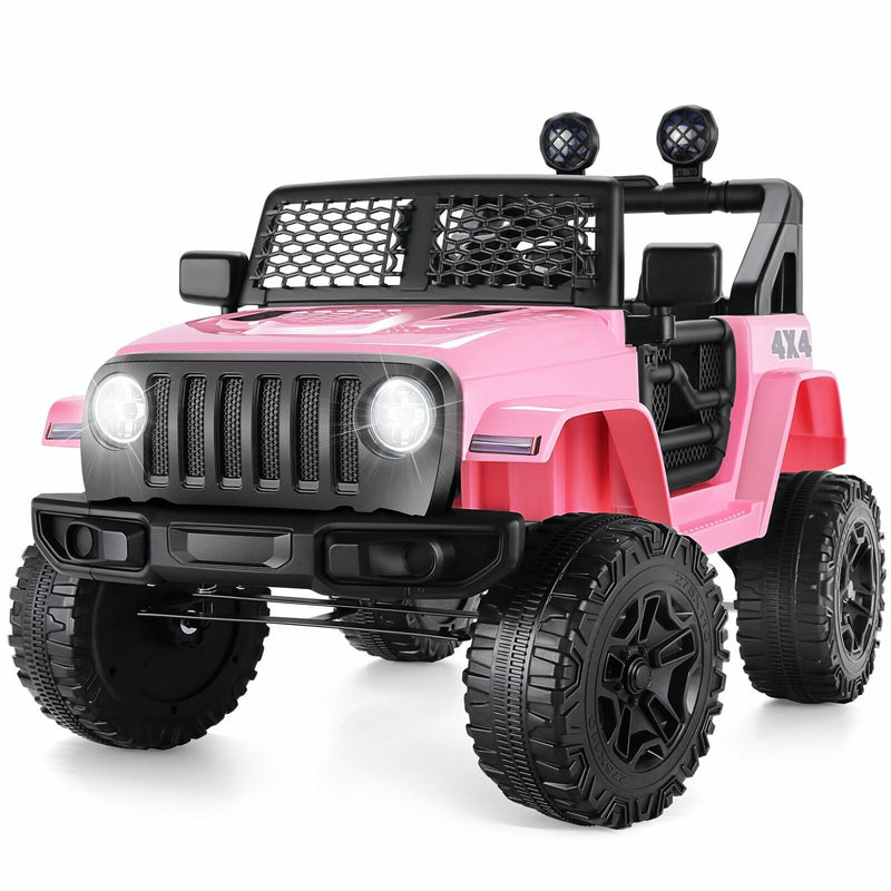 12V Pink Electric Kids Ride On Car with Remote Control - Battery Powered Toy Car