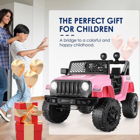 2-Seater Electric Ride-On Toy Truck for Kids with Bluetooth MP3 and Remote Control - 12V