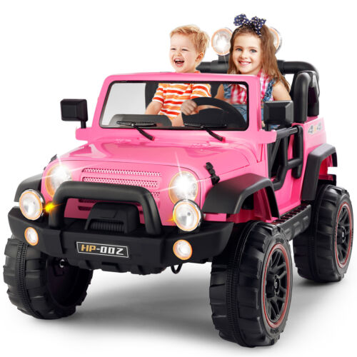 12V Electric Kids Ride-On Car with Remote Control - 3 Speeds, Pink