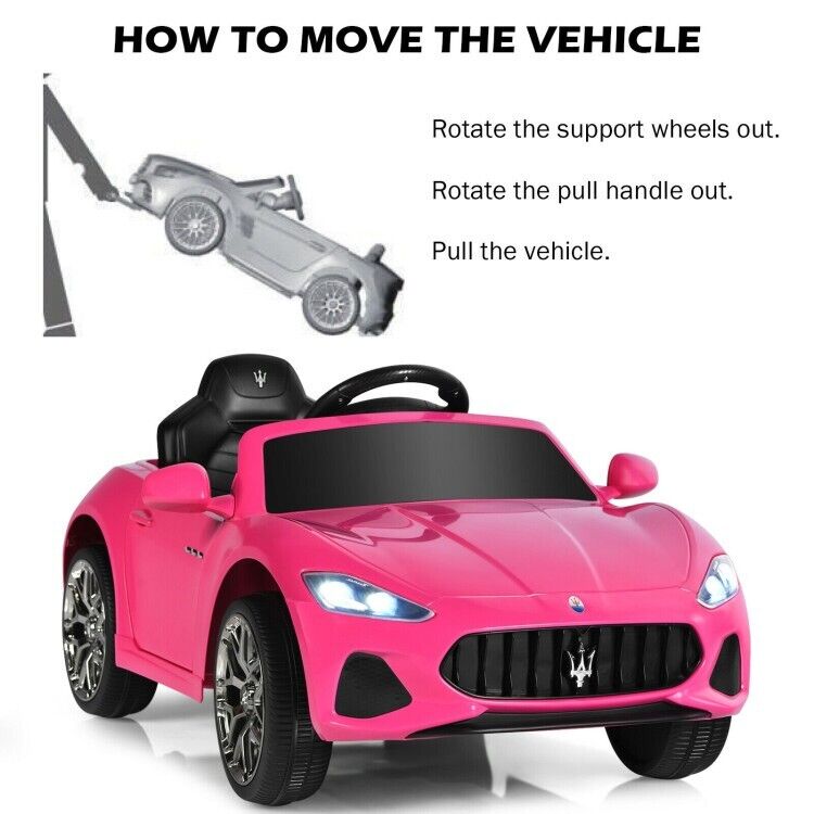 12V Pink Ride On Car for Kids with Remote Control, Lights, and Music - Perfect Gift for Toddlers