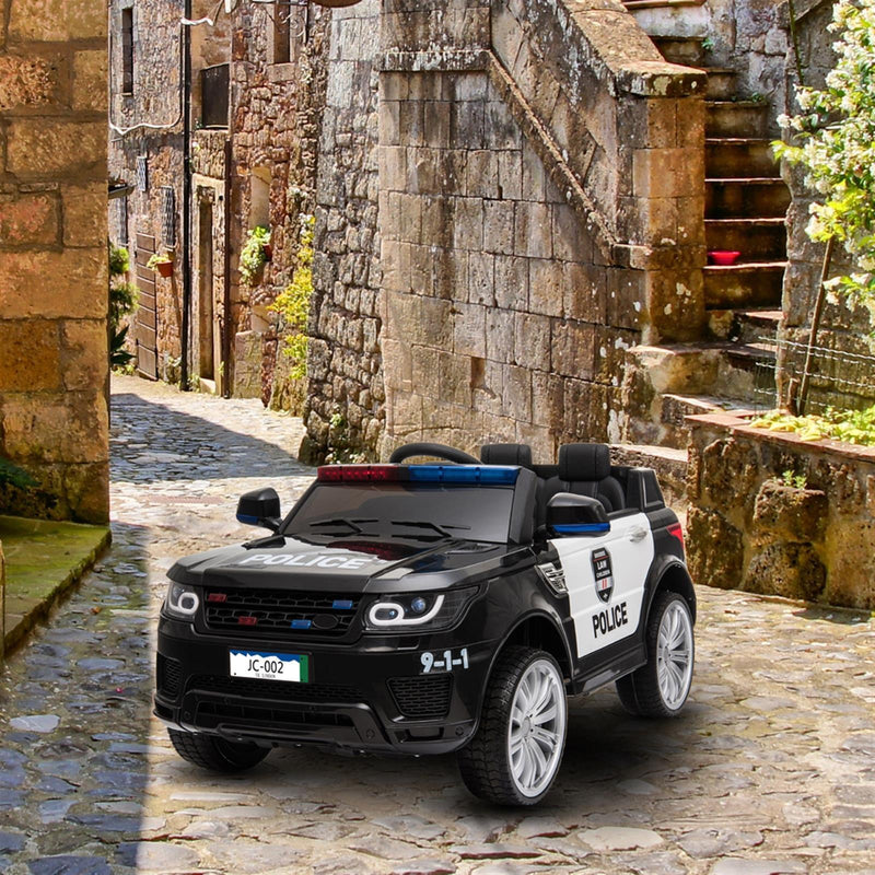 12V Police Ride-On Car with 3 Speeds, MP3 Player, LED Lights, and 2.4GZ Remote Control - Perfect Gift for Kids