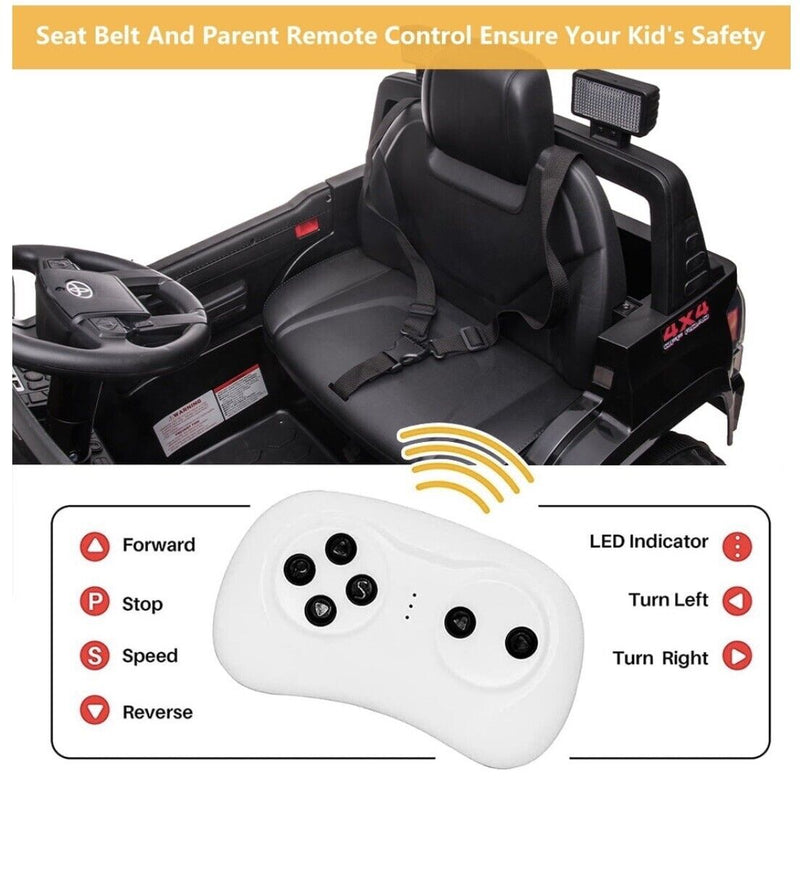 12V Powered Toyota Tacoma Ride-On Car for Boys with Remote Control