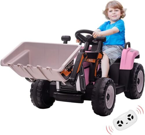 12V RC Excavator with Remote Control, Bluetooth, and Lights - Perfect for Young Adventurers!