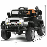12V RC Remote Control Black Truck Car for Kids