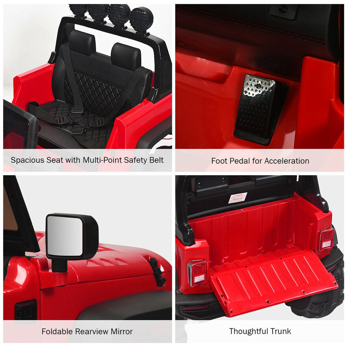 12V Red Truck Car for Kids with MP3 and Remote Control