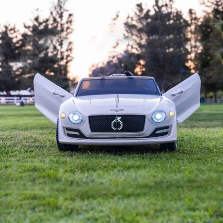 12V Remote Control Bentley Style Electric Ride-On Car with LED Lights for Kids