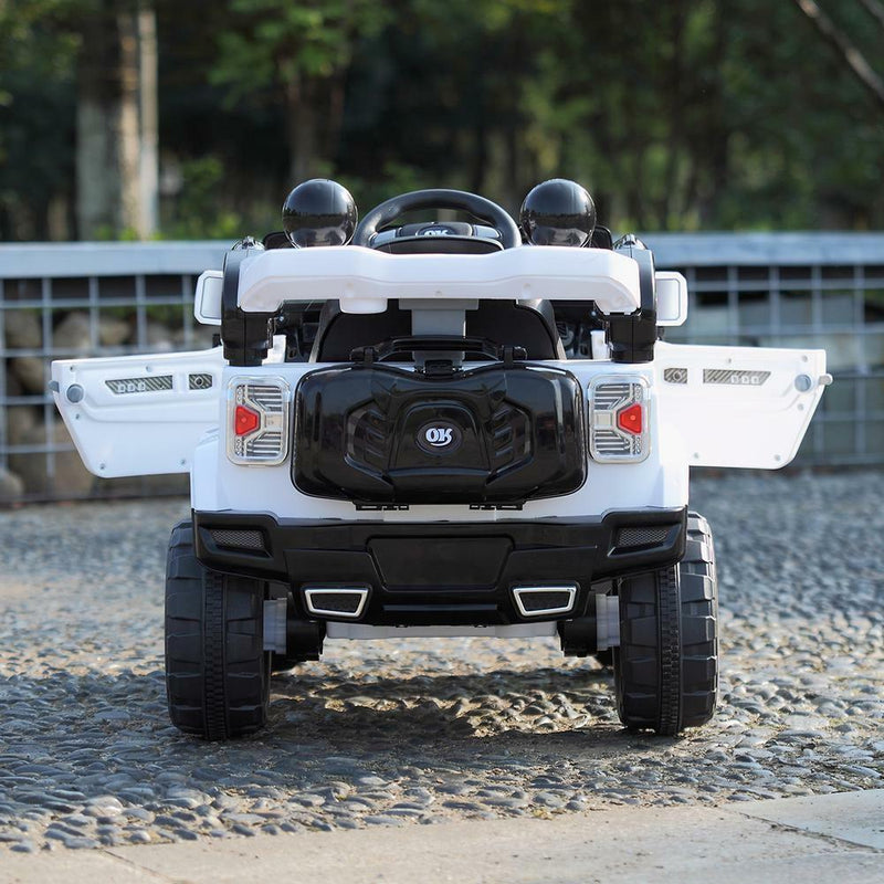 12V Remote Control Electric Truck Car for Kids - White