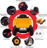 12V Remote Control Excavator Ride-On Toy for Kids - Perfect Christmas Gift!