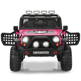 12V Remote Control Ride-On Truck with LED Lights, Music, and Double Doors - 2 Seater