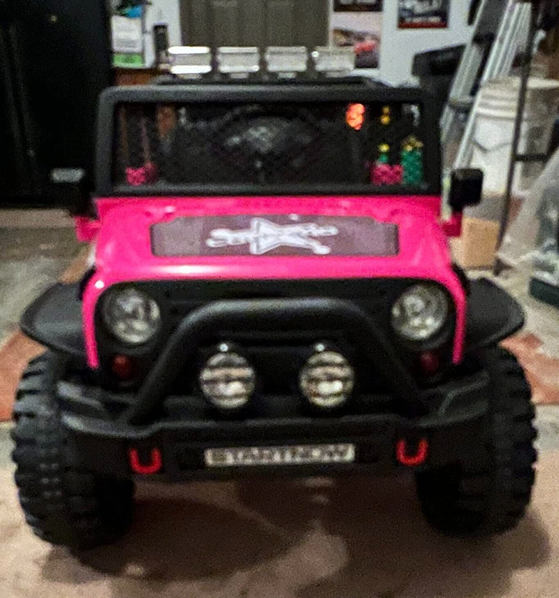 12V Remote Control Ride-On Truck with LED Lights, Music, and Double Doors - 2 Seater