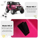 12V Remote Control Ride-On Truck with LED Lights, Music, and Double Doors - 2 Seater
