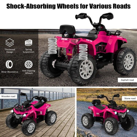 12V Ride-On ATV for Kids with MP3 and Headlights - Perfect Toddler Gift for Driving Fun!