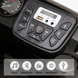 12V Ride On Car Truck Toy with LED Lights, Music, and Seat Belt - Perfect Xmas Gift for Kids with Remote Control
