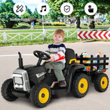12V Ride-On Tractor for Kids with 3 Gear-Shift Ground Loader - Perfect Toddler Toy Gift